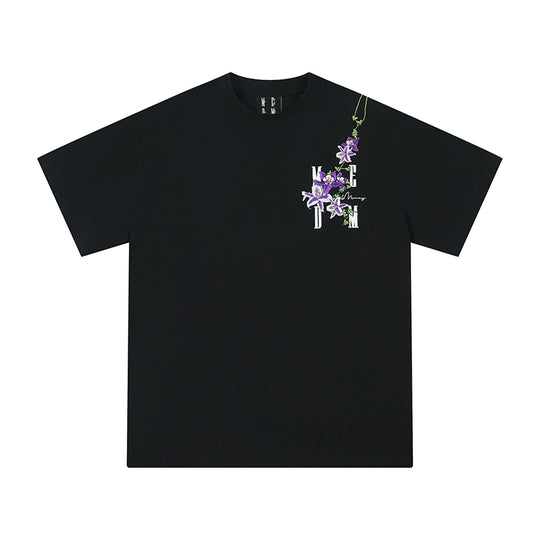 MEDM Vine Flower Embroidered Logo Tee | Face 3 Face
