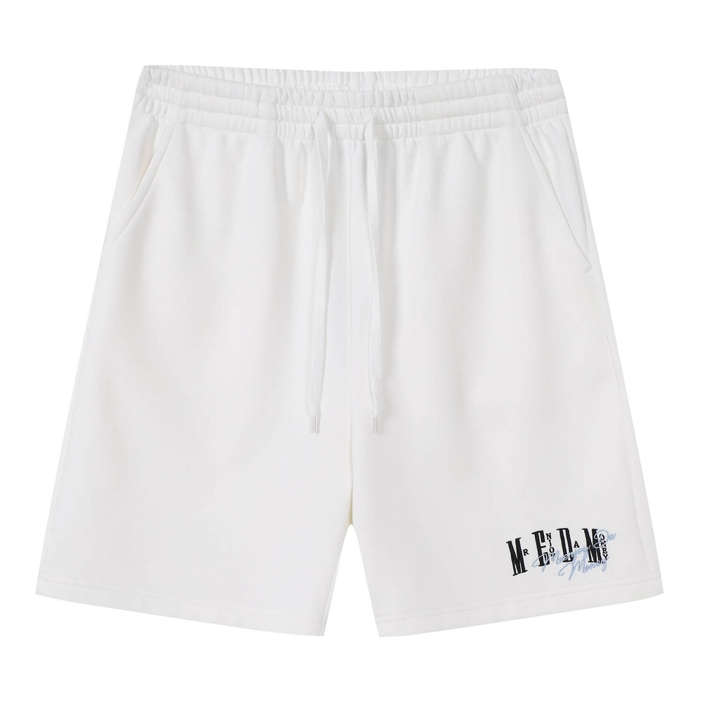 MEDM Colorful Logo Embroidered Sweat Shorts | Face 3 Face