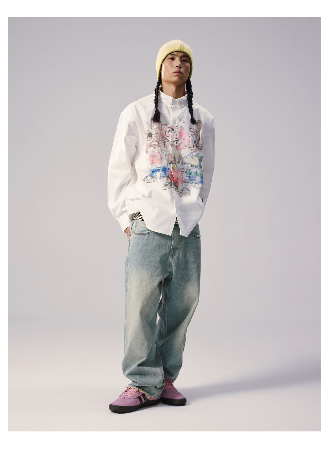 Remedy Cartoon Print Long Sleeve Shirt | Face 3 Face