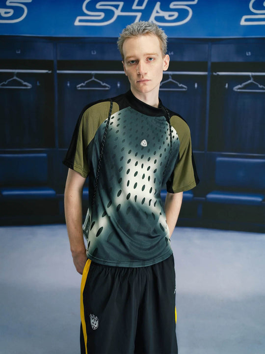 S45 Gradient Dot Mesh Short Sleeve Soccer Jersey | Face 3 Face
