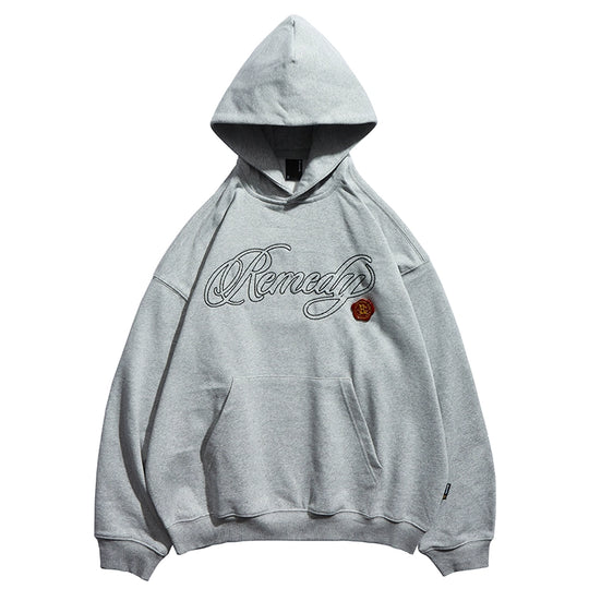 Remedy Metal Wax Seal 3D Logo Embroidered Hoodie | Face 3 Face