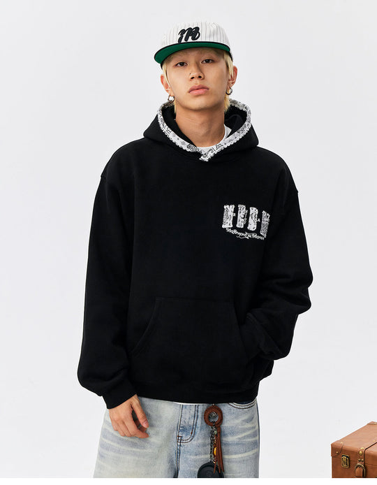 MEDM Ethnic Paisley Patch Embroidered Hoodie | Face 3 Face