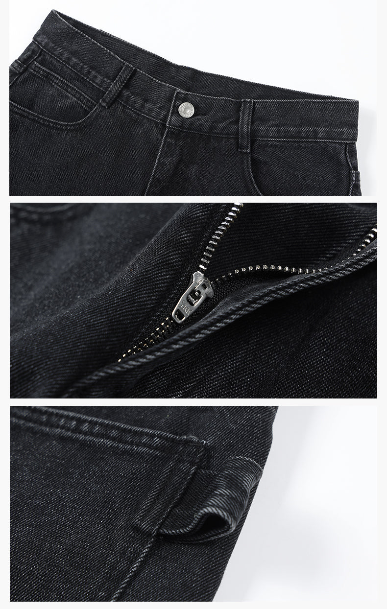 MEDM Horsehair Waist Tag Washed Jeans | Face 3 Face