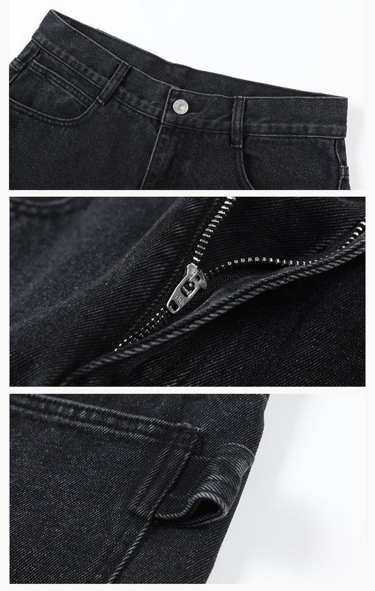 MEDM Horsehair Waist Tag Washed Jeans | Face 3 Face