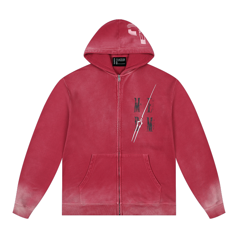 MEDM x EVA Evangelion Washed Zip-Up Hoodie | Face 3 Face