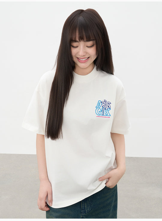 AFGK Coconut Tree Embroidered Tee | Face 3 Face