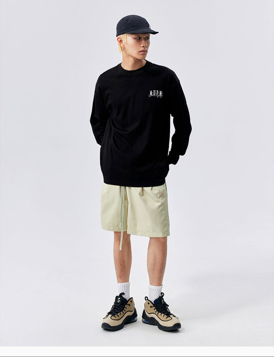 MEDM Logo Embroidered Antibacterial Long Sleeve Tee | Face 3 Face