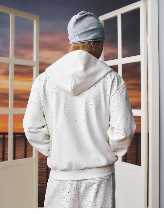 MEDM Starry Sky Rhinestone Zip Up Hoodie | Face 3 Face