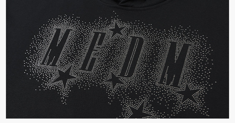 MEDM Rhinestone Star & Logo Hoodie | Face 3 Face
