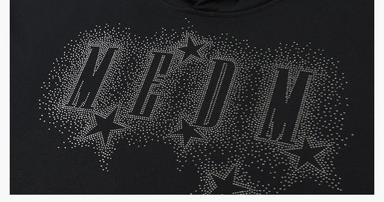MEDM Rhinestone Star & Logo Hoodie | Face 3 Face