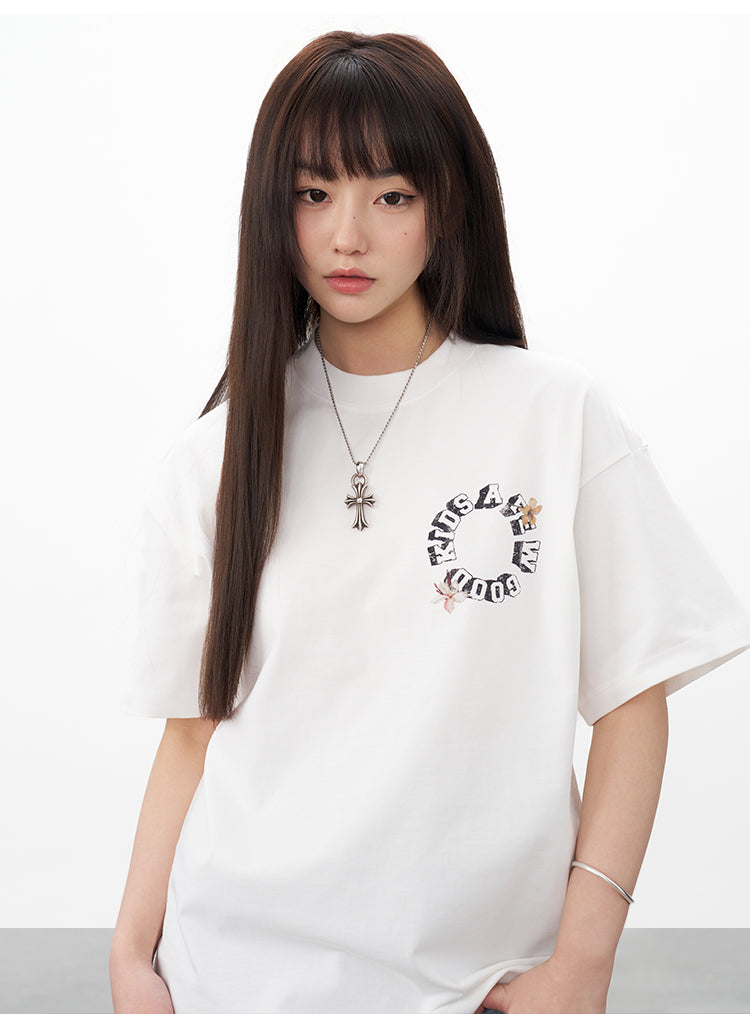 AFGK Ring Floral Logo Broken Print Tee | Face 3 Face