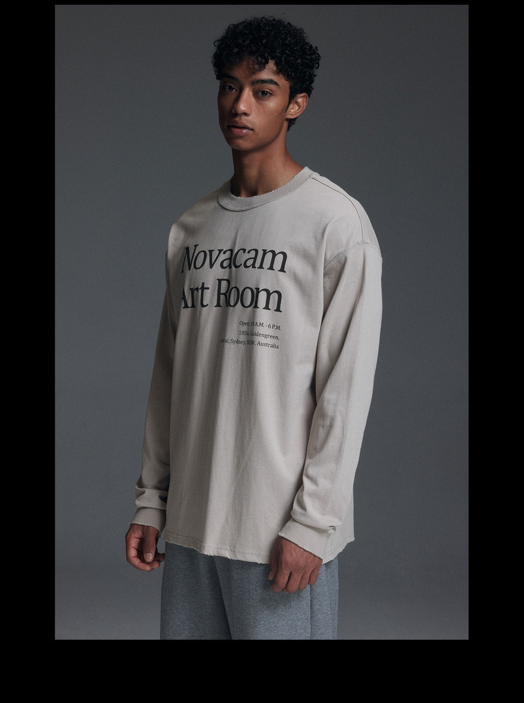 NOVACAM Novacam Art Room Backstitching Frayed Long Sleeve Tee | Face 3 Face