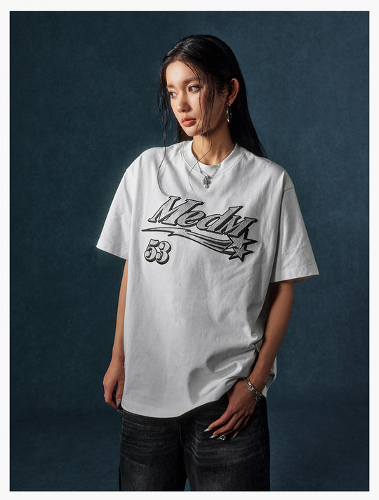 MEDM Rhinestone Star Logo Graphic Tee | Face 3 Face