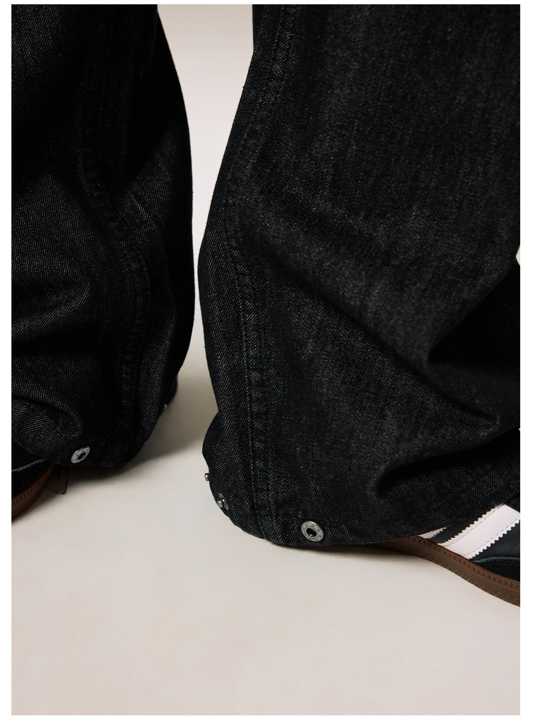 Remedy Waist Button Black Baggy Jeans | Face 3 Face