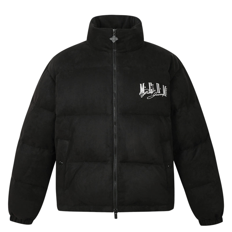 MEDM Suede 3D Embroidered Down Jacket | Face 3 Face