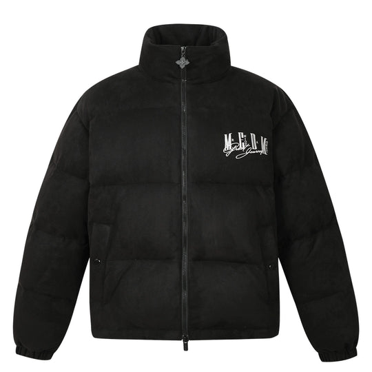 MEDM Suede 3D Embroidered Down Jacket | Face 3 Face