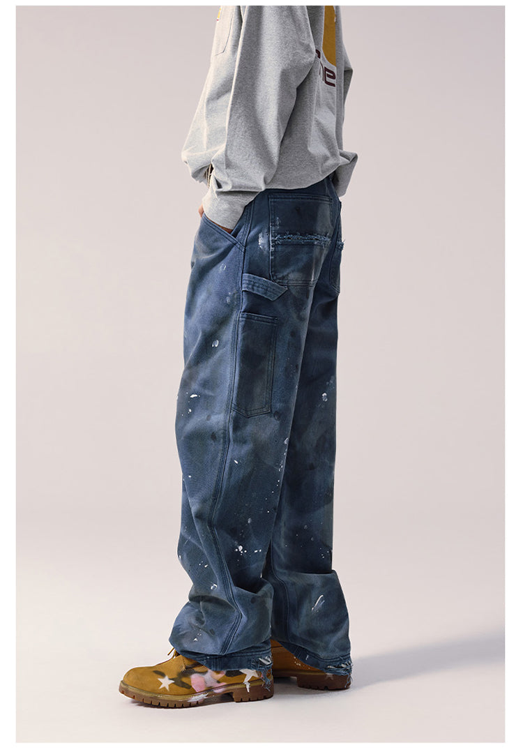 Remedy Washed Splash Ink Work Painter Pants | Face 3 Face