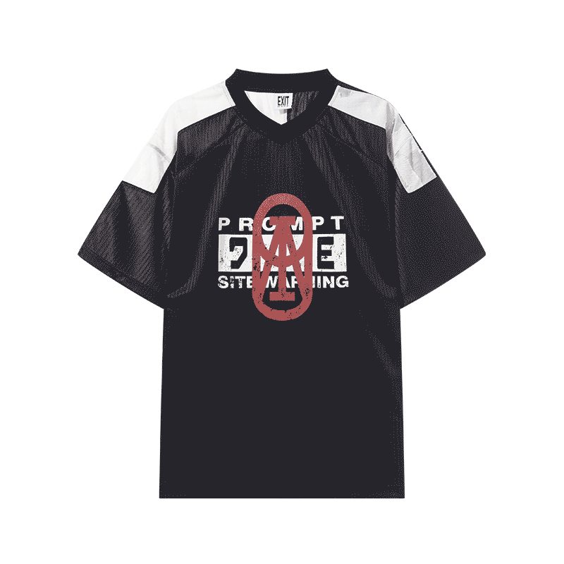 BLIND NO PLAN Colorblocked sports Jersey Tee | Face 3 Face