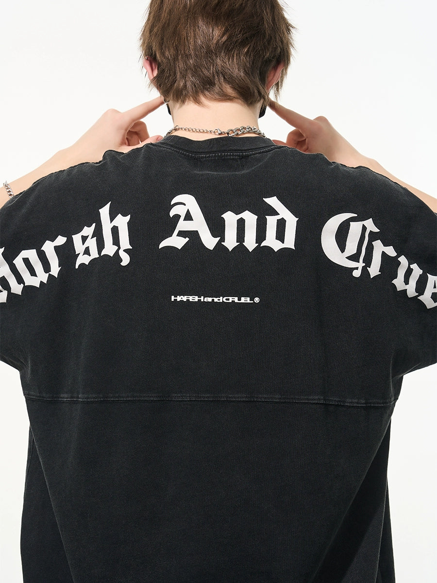 Harsh and Cruel Gothic Logo Washed Tee