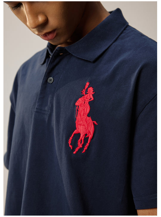 Remedy Cocktail Glass Girl Embroidery Polo Shirt | Face 3 Face