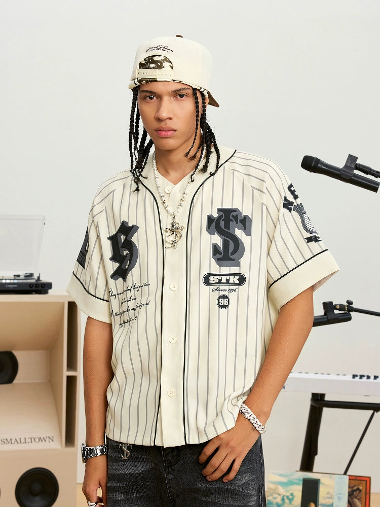 Small Town Kid Striped Baseball Shirt | Face 3 Face