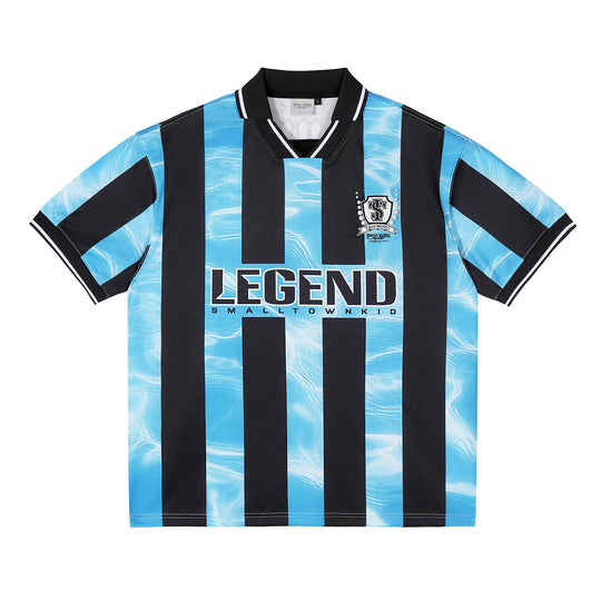 Small Town Kid Water Ripple Striped Polo Jersey | Face 3 Face