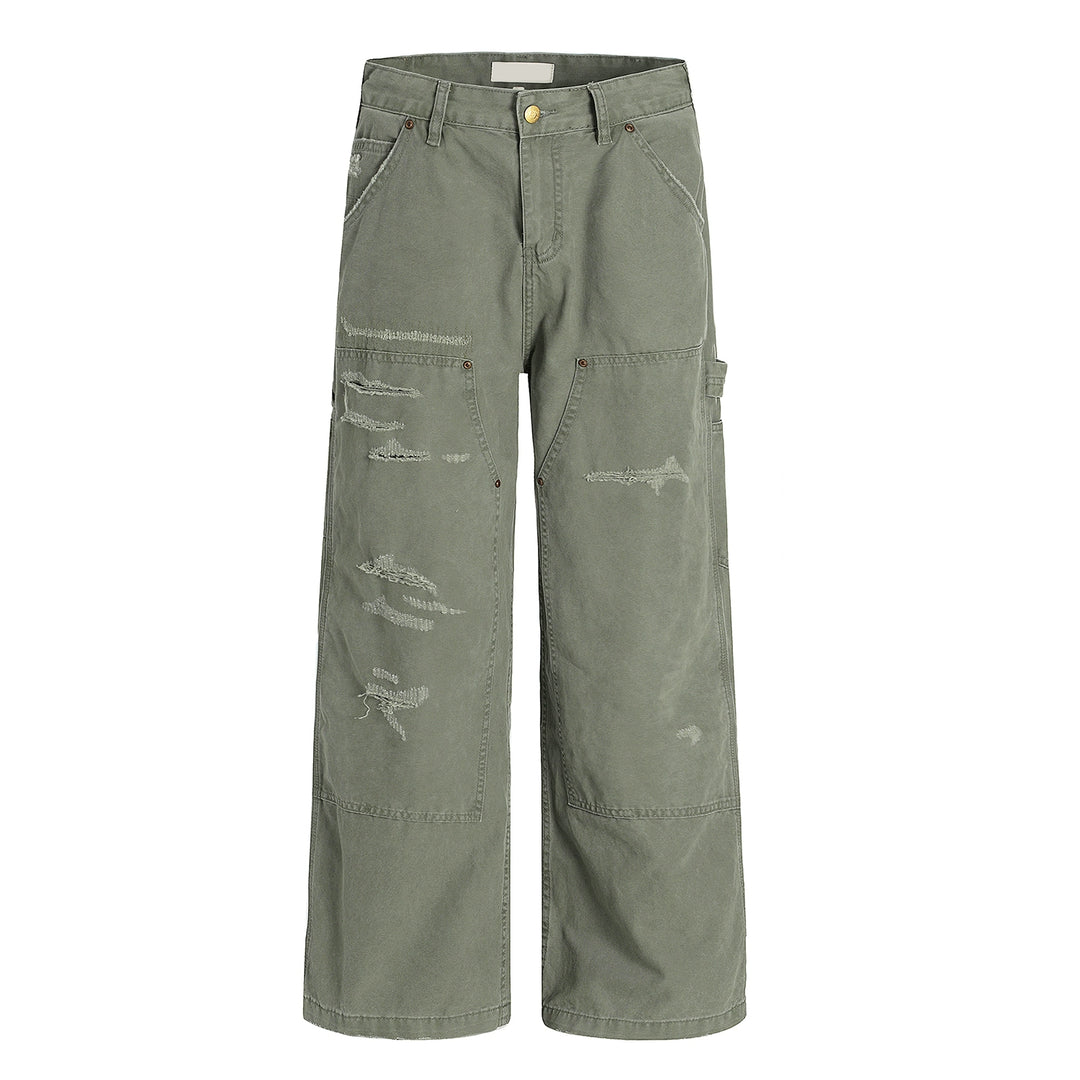 F3F Select Frayed Double Knee Work Painter Pants | Face 3 Face