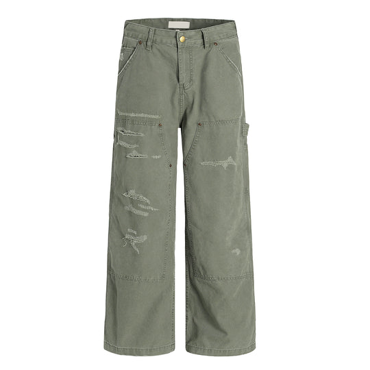 F3F Select Frayed Double Knee Work Painter Pants | Face 3 Face