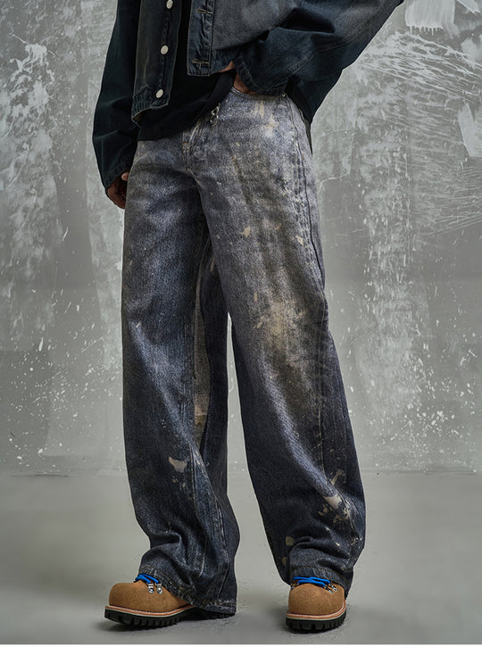 F3F Select 3D Graffiti Digital Print Washed Jeans | Face 3 Face