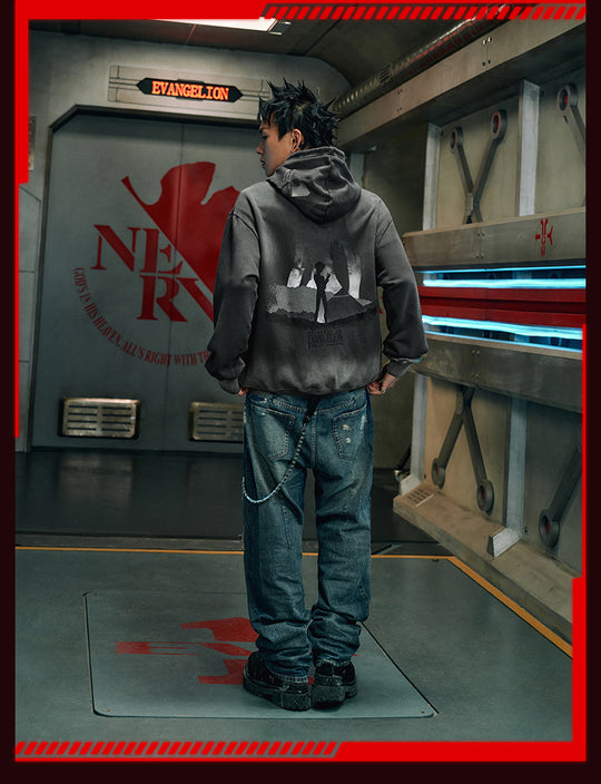 MEDM x EVA Evangelion Washed Zip-Up Hoodie | Face 3 Face
