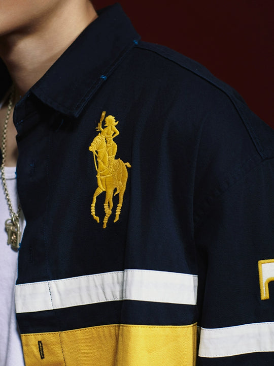 Remedy 3D Embroidered Striped Long Sleeve Shirt | Face 3 Face