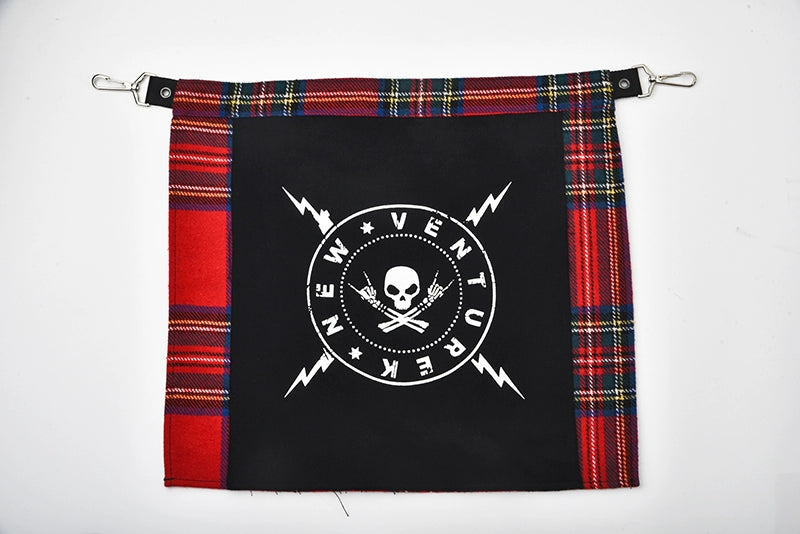 VENTUREK Red Tartan Check Punk Rock Bum Flap | Face 3 Face