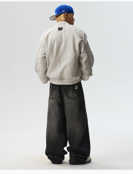 MEDM Crinkled Nylon MA-1 Bomber Jacket | Face 3 Face