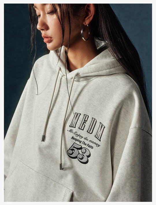 MEDM Rhinestone Star Logo Embroidered Hoodie | Face 3 Face