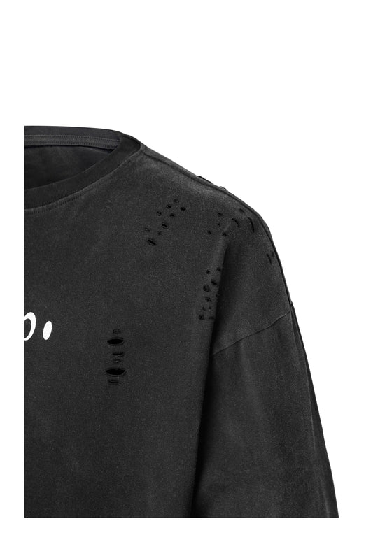 KARMANISTIC Standard Logo Washed Distressed Long Sleeve Tee | Face 3 Face