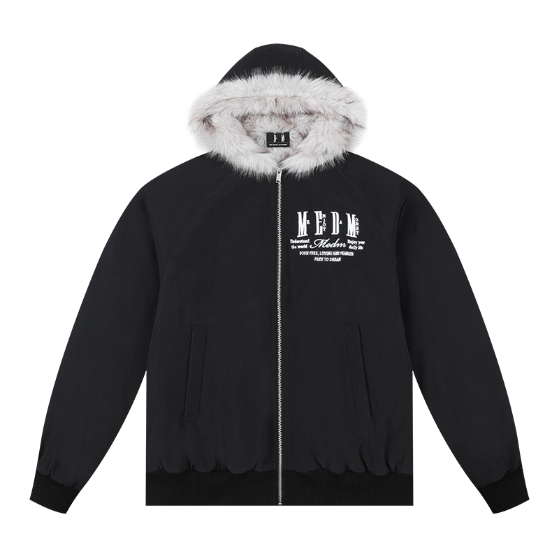 MEDM Fur-Lined Hooded Jacket | Face 3 Face