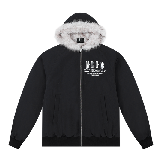 MEDM Fur-Lined Hooded Jacket | Face 3 Face