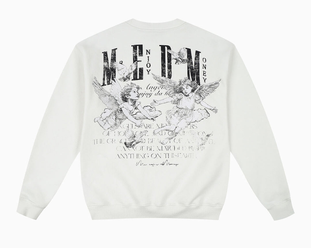 MEDM Angel Print Patch Sweatshirt | Face 3 Face