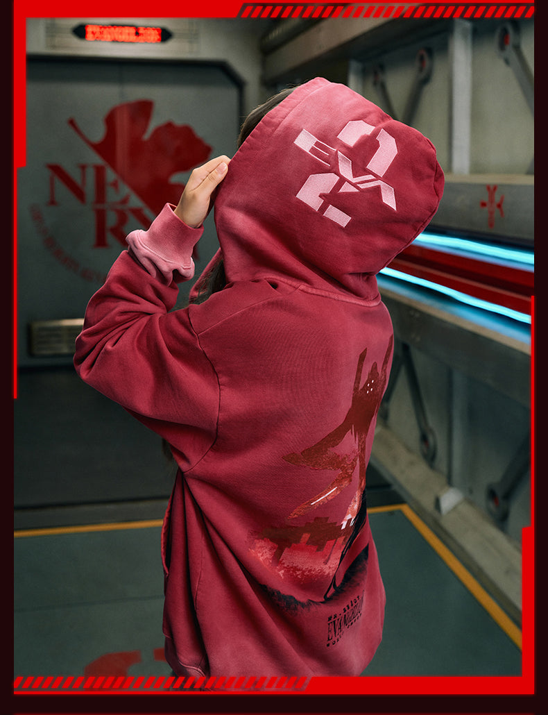 MEDM x EVA Evangelion Washed Zip-Up Hoodie | Face 3 Face