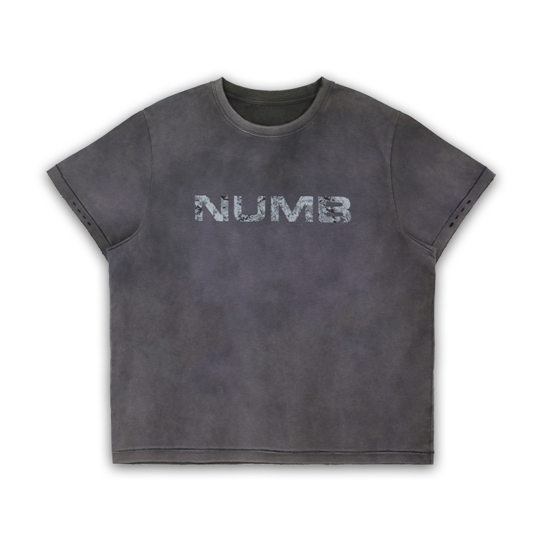 SOD Co. NUMB Print Distressed Washed Tee | Face 3 Face