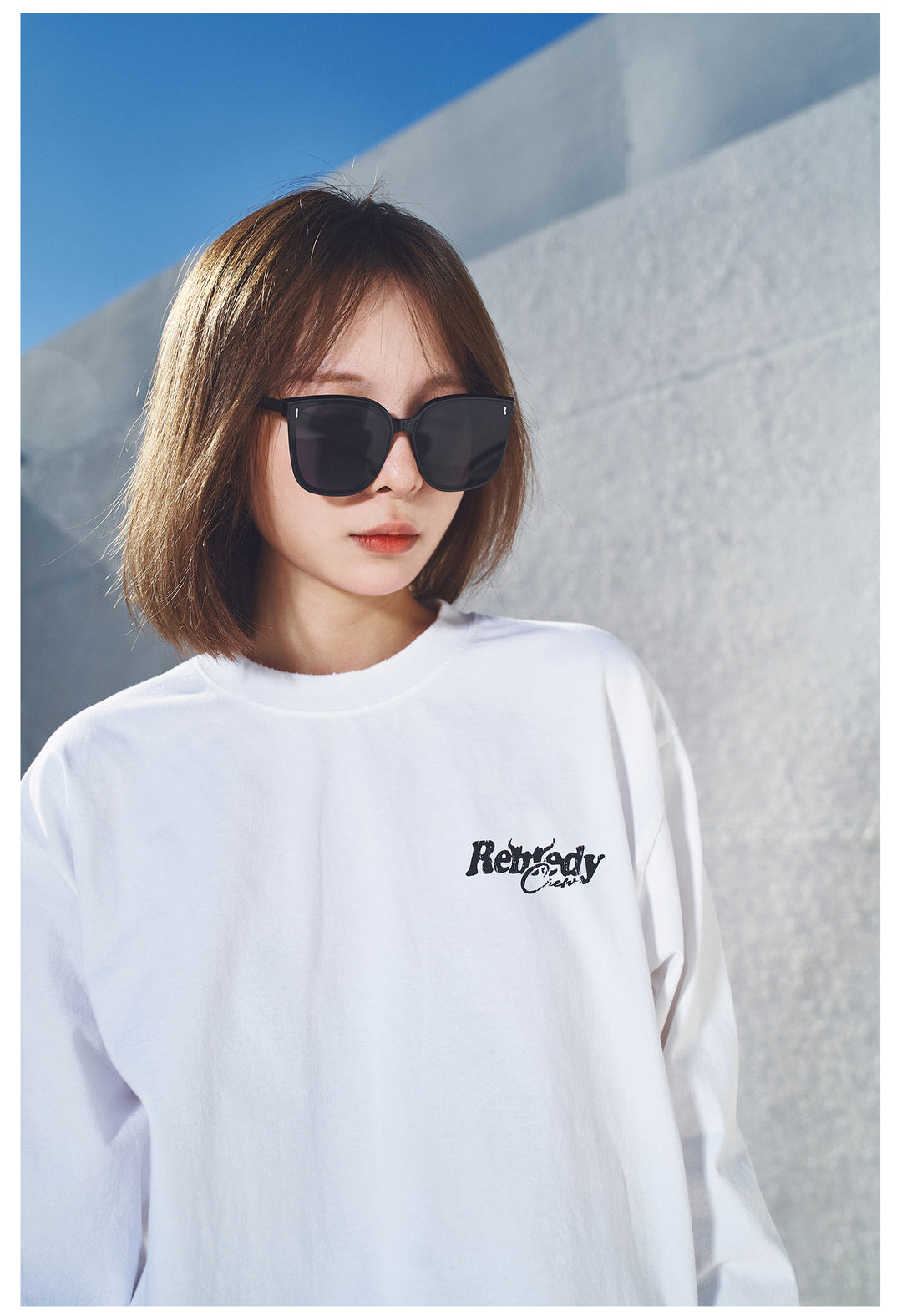 Remedy Cracked Logo Print Long Sleeve Tee | Face 3 Face