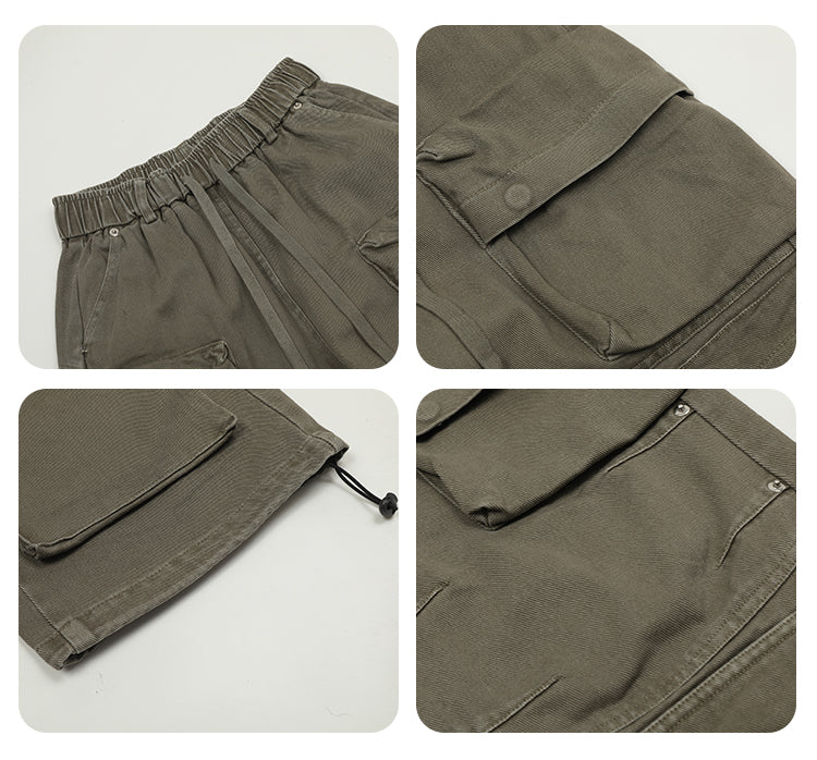 F3F Select Multi 3D Pockets Drawstring Utility Cargo Pants | Face 3 Face