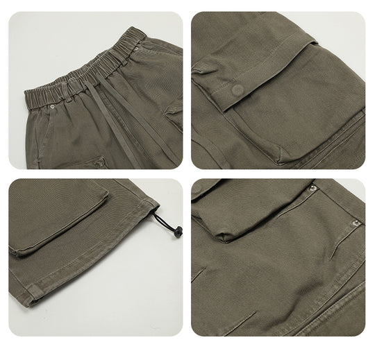 F3F Select Multi 3D Pockets Drawstring Utility Cargo Pants | Face 3 Face