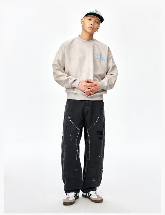 MEDM Ink Splash Double Knee Work Pants | Face 3 Face