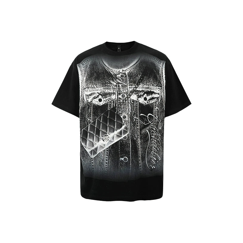 1807 SWAROVSKI Crystal Visual Print Diamond Tee | Face 3 Face