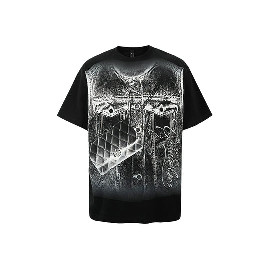 1807 SWAROVSKI Crystal Visual Print Diamond Tee | Face 3 Face