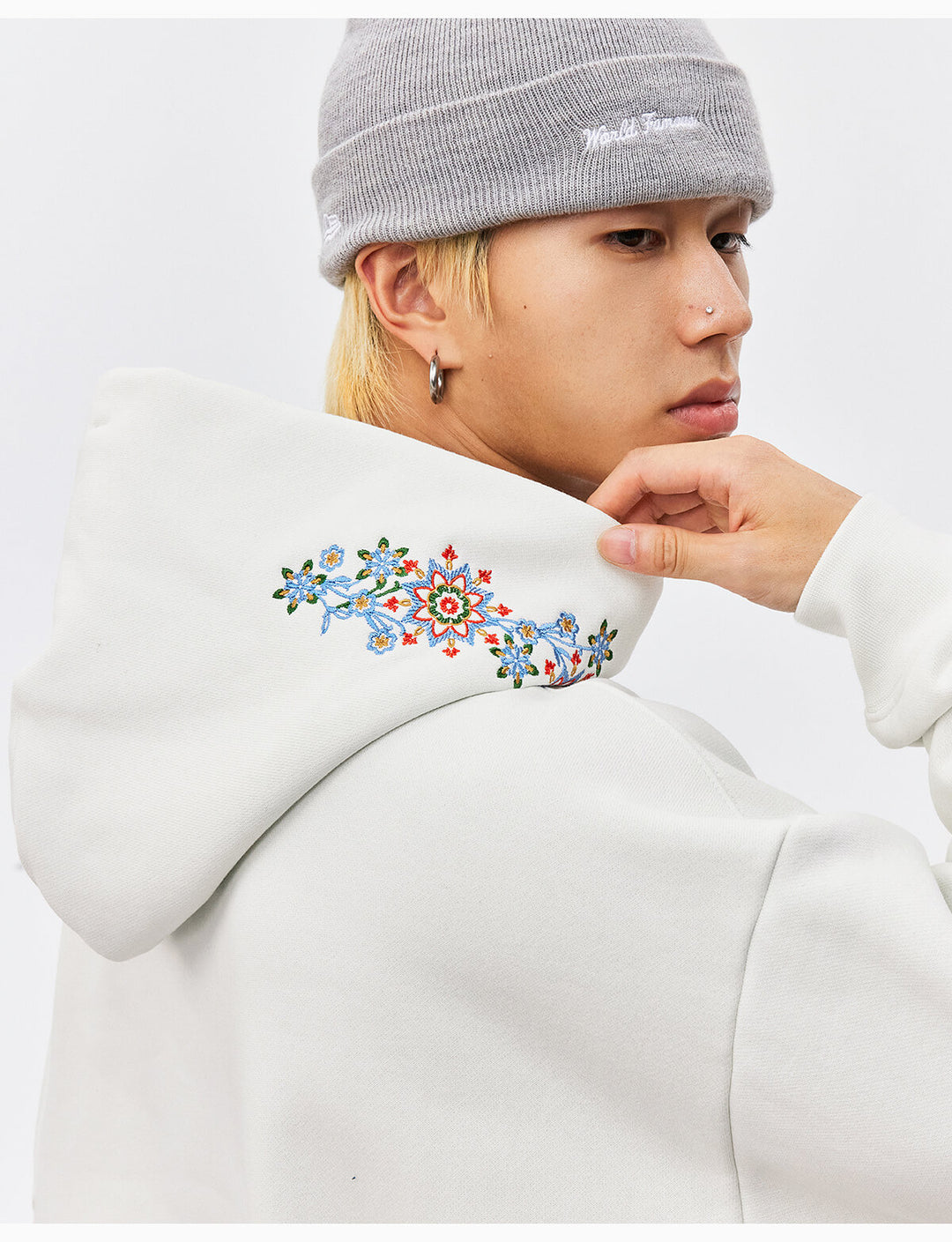 MEDM Ethnic Flower Embroidered Hoodie | Face 3 Face