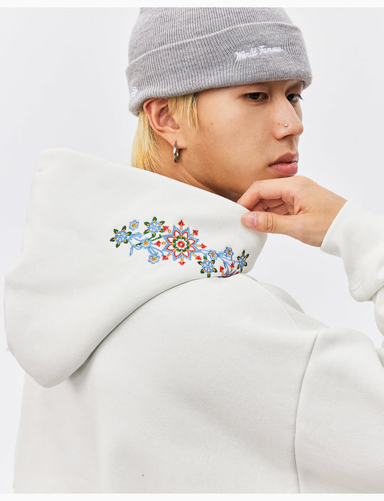MEDM Ethnic Flower Embroidered Hoodie | Face 3 Face