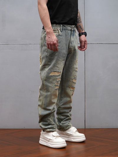 1807 Patch Embroidery Ripped Jeans | Face 3 Face