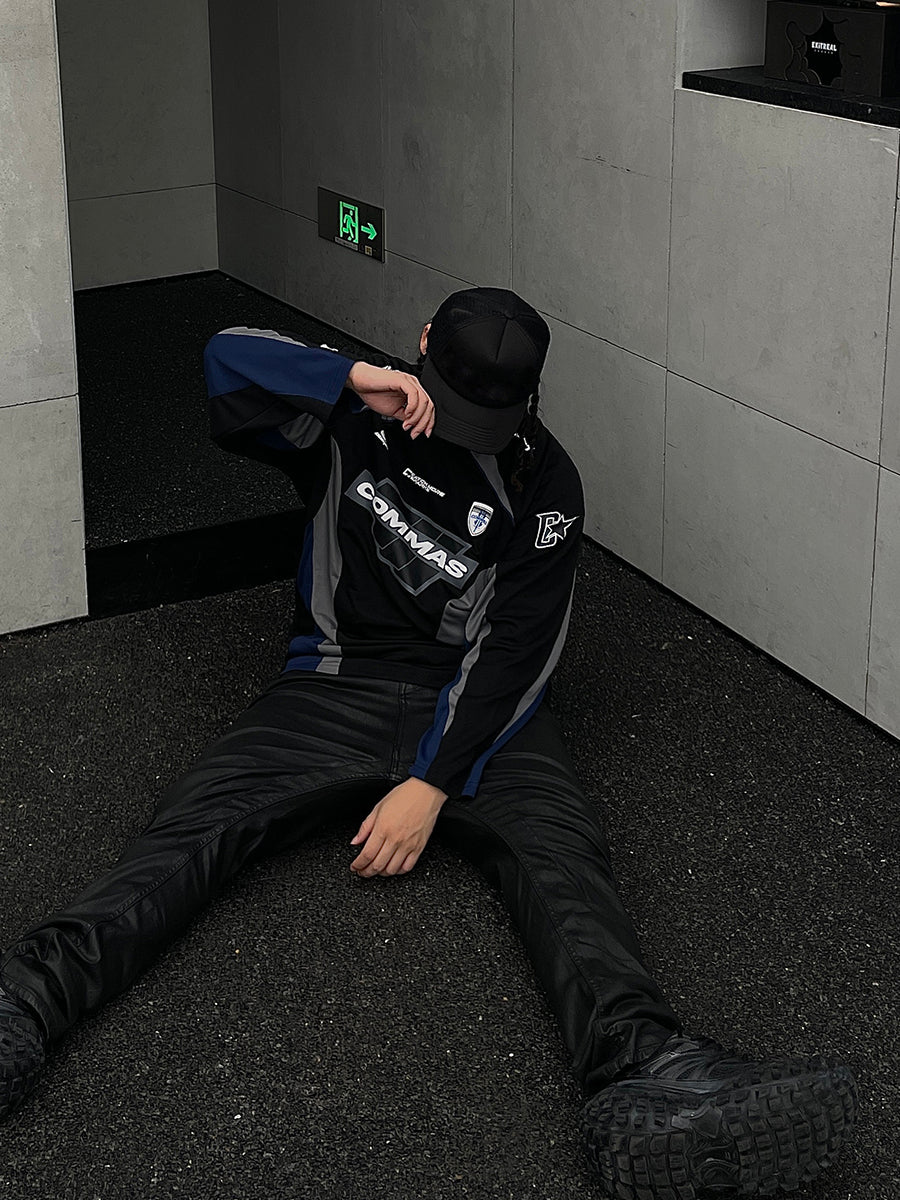 COMMAS Contrast Color Mesh Stitching Hockey Jersey | Face 3 Face